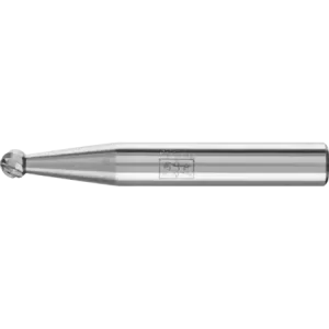 Trzpień frezarski ze stopów twardych kształt kulisty KUD Ø 04 × 03 mm trzpień Ø 6 mm Z3P uniwersalne średnie krzyżowe
