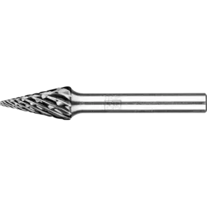 Wysokowydajny trzpień frezarski ze stopów twardych STEEL kształt ostrostożkowy SKM Ø 10 × 20 mm trzpień Ø 6 mm HICOAT do stali