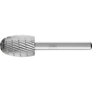 Trzpień frezarski HSS o kształcie kropli O Ø 16 × 25 mm trzpień Ø 6 mm Z 3 uniwersalne średnio drobne z wiórołamaczem