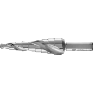 Wiertło stopniowe HSS 9 stopni wiercenia Ø 4–12 mm 3-płaszczyznowy trzpień Ø 6 mm
