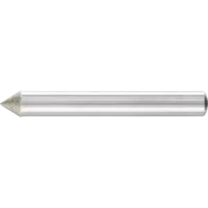 Diamentowa ściernica iglicowa Ø6 × 60°, trzpień Ø6 mm D126 (średnia) do fazowania / usuwania gratów / obniżania