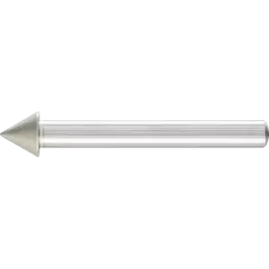 Diamentowa ściernica iglicowa Ø 10 x 60°, trzpień Ø 6 mm D64 (drobna) do fazowania / usuwania gratów / obniżania