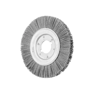 Szczotka tarczowa wąska niepleciona RBU Ø150 × 16xvariable otwór, włókno SiC Ø0,90 ziarno 180