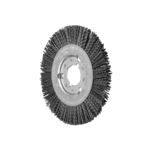 Szczotka tarczowa wąska niepleciona RBU Ø 150 × 16xvariable otwór, włókno ceramiczne Ø 1,10 mm ziarno 120