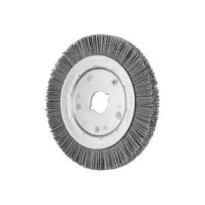 Szczotka tarczowa wąska niepleciona RBU Ø200 × 16xvariable otwór, włókno SiC Ø0,90 ziarno 180
