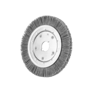 Szczotka tarczowa wąska niepleciona RBU Ø200 × 16xvariable otwór, włókno SiC Ø0,90 ziarno 80