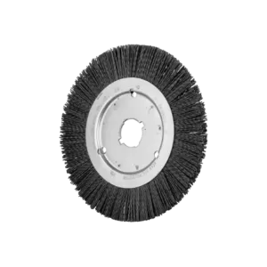 Szczotka tarczowa wąska niepleciona RBU Ø 200 × 16xvariable otwór, włókno ceramiczne Ø 1,10 mm ziarno 120