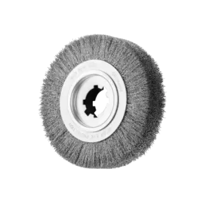 Szczotka do usuwania gratów, niepleciona RBU Ø 250 × 60 × 50,8 mm, otwór, drut ze stali nierdzewnej Ø 0,35 mm, stacjonarna