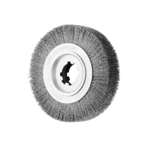 Szczotka do usuwania gratów, niepleciona RBU Ø 250 × 60 × 50,8 mm, otwór, drut ze stali nierdzewnej Ø 0,50 mm, stacjonarna