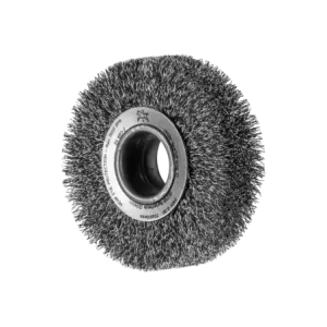 POS szczotka okrągła szeroka niepleciona RBU Ø 80 x 20 × różne otwory, drut ze stali szlachetnej Ø 0,15