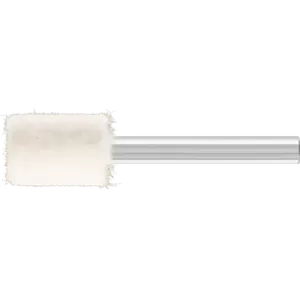 Średnio twarde filcowe trzpienie polerskie o kształcie walcowym z otworem czołowym Ø 15 × 20 mm trzpień Ø 6 mm