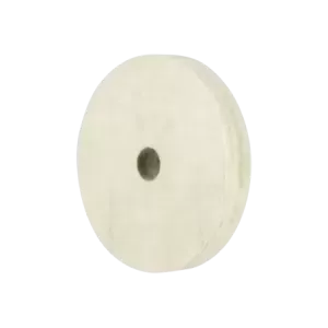 Krążek filcowy z wkładem mosiężnym FKSC Ø 125 × 20 mm, otwór Ø 10 mm, do polerki wstępnej