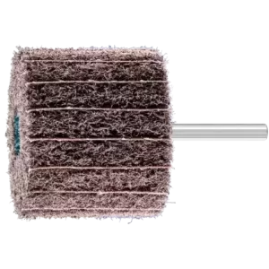 Włókninowa ściernica trzpieniowa POLINOX PNZ Ø 60 × 50 mm trzpień Ø 6 mm A100 do szlifu dokładnego i wykańczania