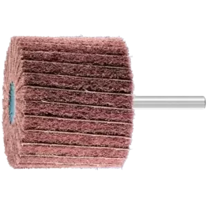 Włókninowa ściernica trzpieniowa POLINOX PNZ Ø 60 × 50 mm trzpień Ø 6 mm A180 do szlifu dokładnego i wykańczania