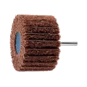 Włókninowa ściernica trzpieniowa POLINOX PNZ Ø 80 × 50 mm trzpień Ø 6 mm A80 do szlifu dokładnego i wykańczania